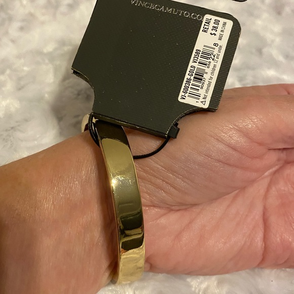 Vince Camuto Ladies Gold Tone Pave Diamond Stretch Bracelet - 8" - Picture 3 of 7